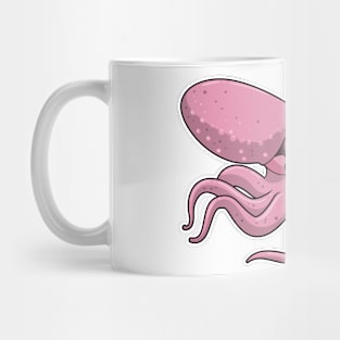 Octopus as Nerd witth Book Mug